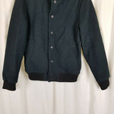 21Men Los Angeles Wool Bomber Jacket Mens XS Black Baseball Varsity Style