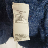 Woolrich Sweater Mens L 1/4 Zip Henley Wool Knit Fleece Collar Funnel Neck Blue