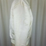 Adidas x Dehen McDonalds Silky Satin Bomber Baseball Jacket Womens L Ivory USA