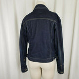 Karl Kani KK2 Jewels Denim Blue Jean Trucker Jacket Womens M Hip Hop Streetwear