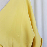 Ann Taylor Factory Wrap Side Tie Yellow Chiffon Midi Dress Womens S NWT $110