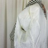 Z By Zelda Black & White Cropped Wool Chevron Striped Jacket Blazer Womens 6 USA