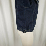 Karl Kani KK2 Jewels Denim Blue Jean Trucker Jacket Womens M Hip Hop Streetwear