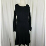 Ann Taylor Loft Petites Wool Fit & Flare Cable Knit Sweater Dress Womens MP