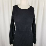 Ann Taylor Loft Petites Wool Fit & Flare Cable Knit Sweater Dress Womens MP