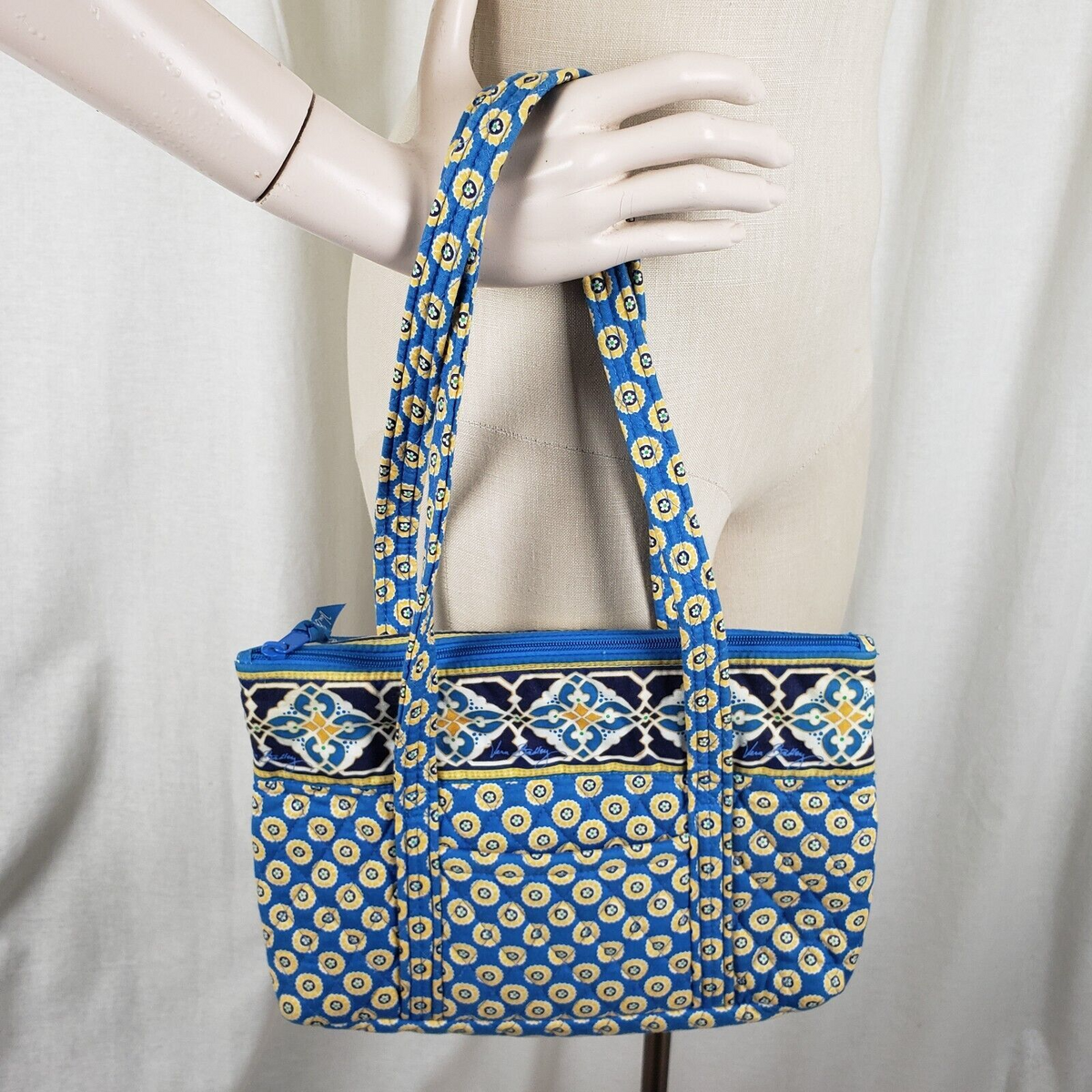 Vera Bradley Riviera Blue Little Betsy Shoulder Tote Handbag