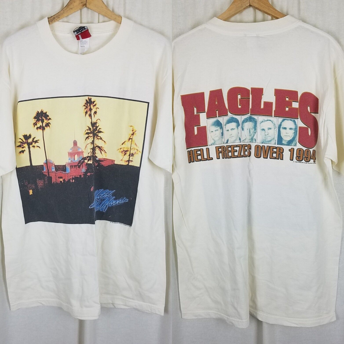 Eagles, Shirts, Vintage Eagles Band Tshirt Xl 994 Tour Hell Freezes Over