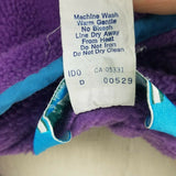 Woolrich Teton Pullover 1/4 Zip Up Fleece Jacket Womens L Purple Turquoise USA