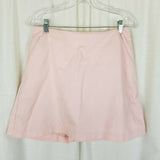 Adidas Stretch Tennis Golf Skort Skirt + Shorts Womens 10 Pastel Pink Cotton