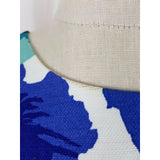 Ann Taylor Loft Garden Party Floral Dress Womens 8 Barkcloth Woven Hawaiian Blue