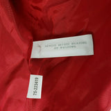 Ann Taylor Loft Petites Red Cropped Swing Jacket Womens 2P Collarless 3/4 Sleeve