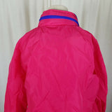 Woolrich Woman Neon Packaway Magenta Windbreaker Jacket Womens M 90s Loud Vtg