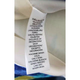 Ann Taylor Loft Garden Party Floral Dress Womens 8 Barkcloth Woven Hawaiian Blue