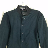 21Men Los Angeles Wool Bomber Jacket Mens XS Black Baseball Varsity Style