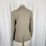 Ann Taylor Stretch Peak Lapel Single Button Tan Khaki Blazer Jacket Womens 8