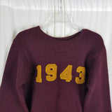 Vintage Class of 1943 Boston College BC Horace Partridge Knit Sweater Athletic Mens S M