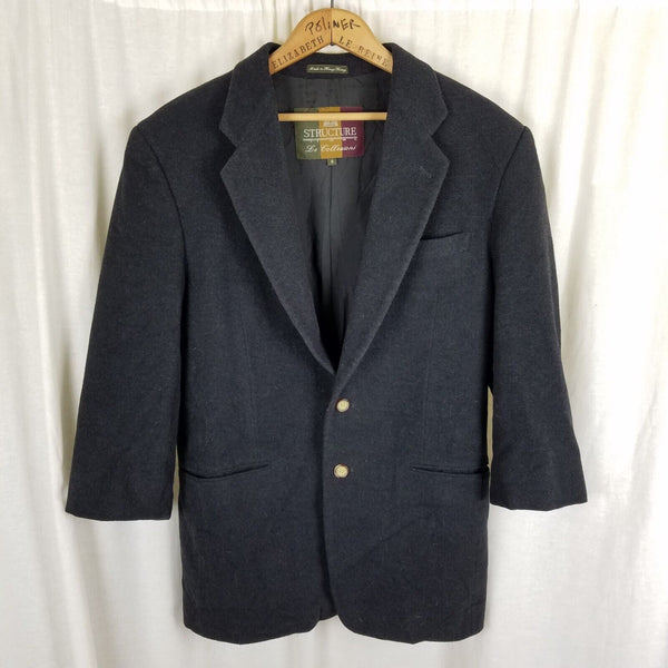 Structure Le Collezioni Wool Cashmere Sport Coat Blazer Jacket S Italy Charcoal