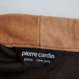 Pierre Cardin Brown Velour Wrap Bath Robe Mens OS Striped USA Smoking Jacket 70s