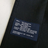 Vintage Chaps All Weather Trench Coat Placket Front Mens sz 44L Black 3/4 Length