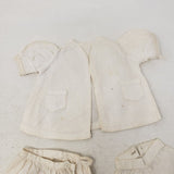 Vintage Antique Baby Doll Clothes Lot Pink Gingham Dress Skirt Pantaloons 18"