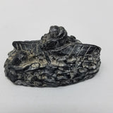 Edmond Wolf Original Inuit Carved Soapstone Sculpture Eskimo in Kayak Seal 4 in