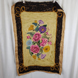 Vintage Antique Hand Hooked Floral Area Rug Mat Bathmat Door Entry 24x27 Wool