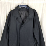Vintage Chaps All Weather Trench Coat Placket Front Mens sz 44L Black 3/4 Length