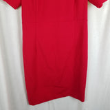 Vintage Brooks Brothers Red VNeck Sheath Cocktail Dress Womens size 16