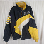 Vintage Lee Sport Boston Bruins Hooded Puffer Jacket Parka Mens L NHL Hockey