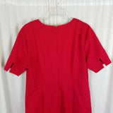 Vintage Brooks Brothers Red VNeck Sheath Cocktail Dress Womens size 16