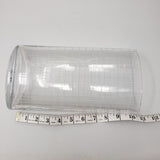 Global Views Oval Etched Clear Glass Grid Map Vase Portugal 10 in Weighted