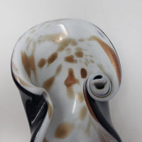 Post Modern Polka Dot Hand Blown Glass Bowl Basin Ashtray Murano Weighted 1990