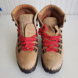 Vtg Texas Steer Suede Hiking Boots Mens 8 Waterproof Vibram Soles Goodyear Italy