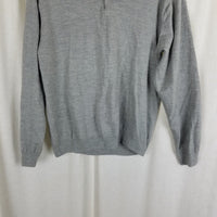 Vintage LL Bean Wool Polo Collared Henley Shirt Sweater Mens M Thin Lightweight