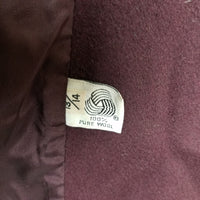 Vtg Forecaster Shawl Collar Double Breasted Wool Peacoat Womens 13 14 Burgundy