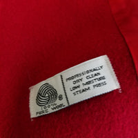 Vintage JG Hook Red Wool Half Belted Back Fit & Flare Peacoat Coat Womens S Demi