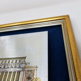 Reed & Barton Damascene Insculpture Columbia Univ Butler Library Etching Picture