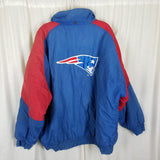 Vintage Logo 7 NFL Gameday NE Patriots Puffer Bomber Jacket Mens XL 80s Red