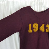 Vintage Class of 1943 Boston College BC Horace Partridge Knit Sweater Athletic Mens S M