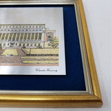 Reed & Barton Damascene Insculpture Columbia Univ Butler Library Etching Picture