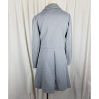 Vintage Mid Century Mod Double Breasted Woven Wool Swing Peacoat Cloak Womens S