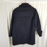 Vintage Lodenfry Loden Coat Wool Leather Toggle Closure Duffle Coat Peacoat Womens M L