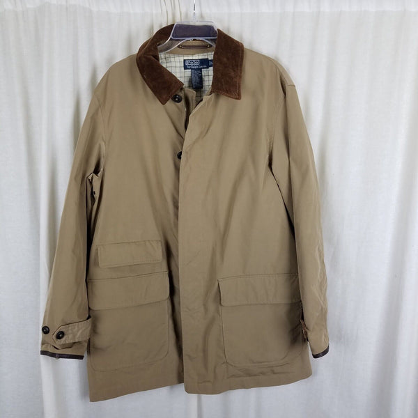 VTG Polo Ralph Lauren Sportsman Barn Jacket Chore Trench Coat Hunting Mens Large