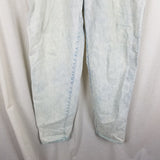 Vtg UnionBay Buckle Back High Waist Acid Bleached Jeans Blue Denim Womens 33 80s