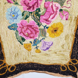 Vintage Antique Hand Hooked Floral Area Rug Mat Bathmat Door Entry 24x27 Wool