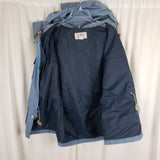 Vintage LL Bean Baxter State Parka Slate Blue Hooded Coat Windbreaker Mens M USA