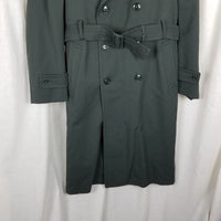 Military Issue Army Serge Green Wool Overcoat AG-44 Peacoat Trench Coat Mens 38L