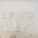 Vintage Antique Baby Doll Clothes Lot Pink Gingham Dress Skirt Pantaloons 18"