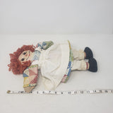 Vintage Handmade Raggedy Ann Rag Doll Outfit Dress Apron I Love You Heart