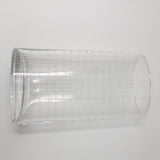 Global Views Oval Etched Clear Glass Grid Map Vase Portugal 10 in Weighted